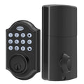 Matte Black Electronic Keypad Deadbolt Pack of 2 U12760