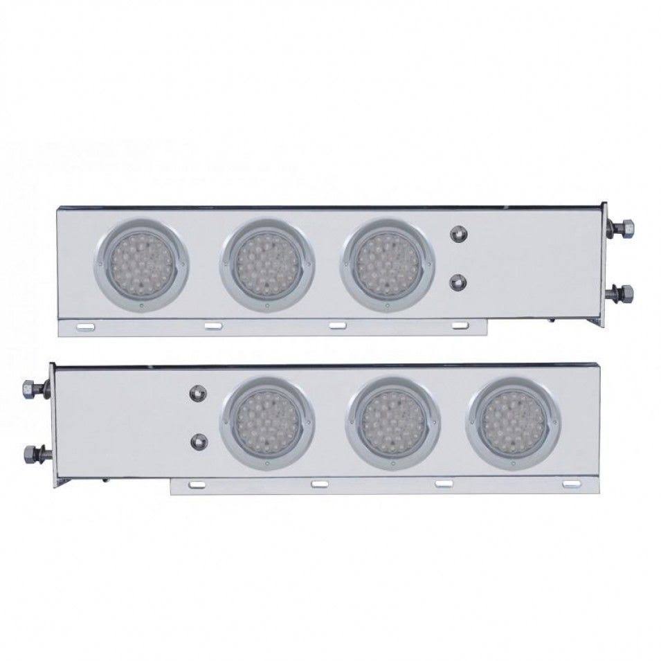Red LED Stainless Spring Loaded Light Bar with Six 36 LED Lights Y138223