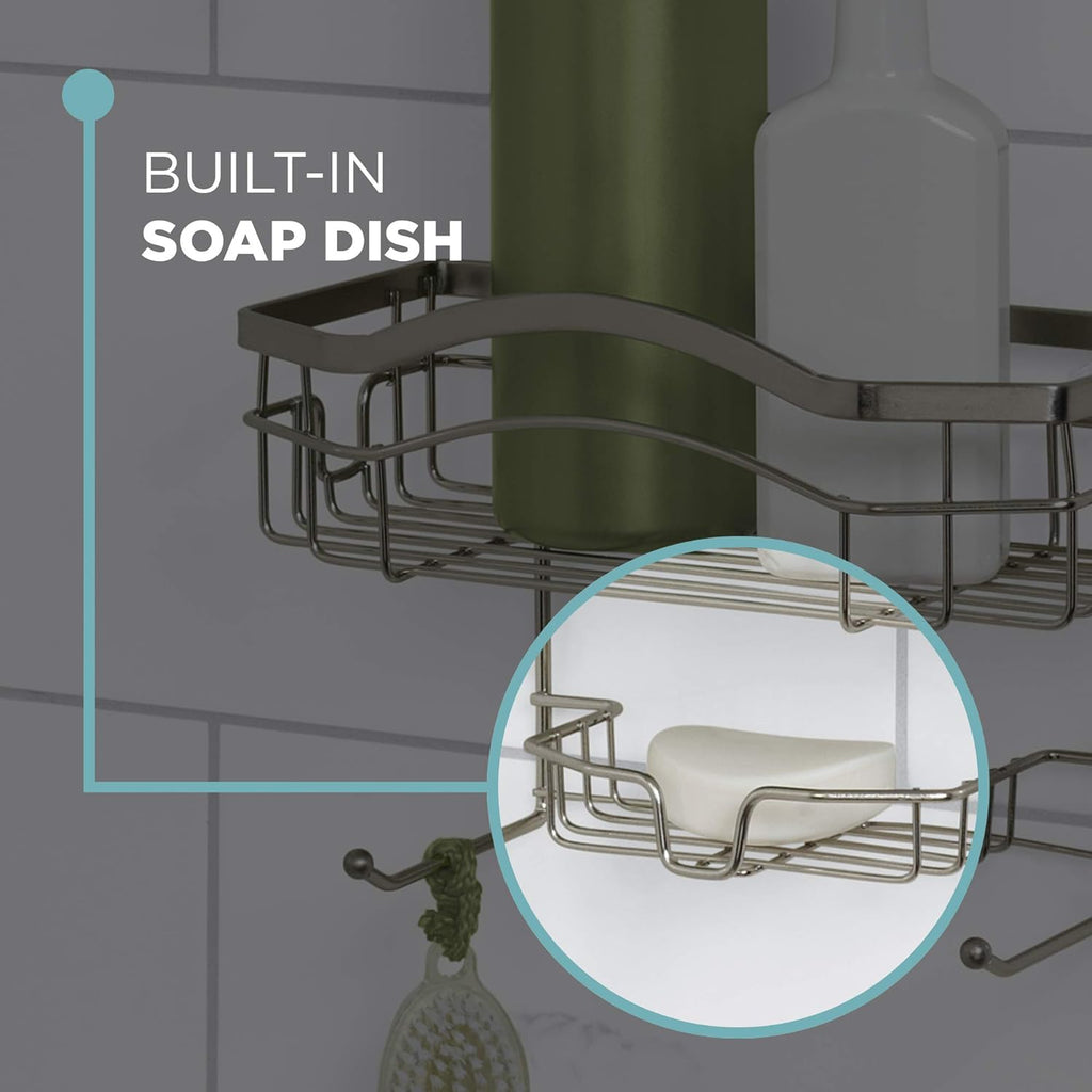 Over-The-Shower Caddy, Stainless Steel, Silver L6803