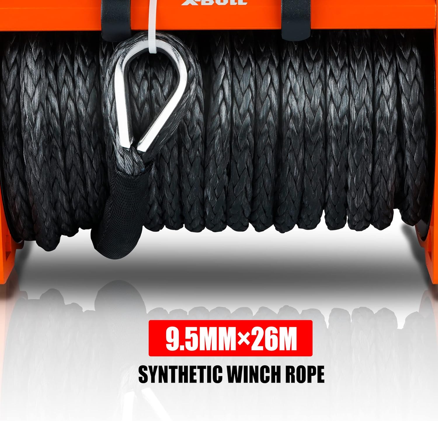 Orange 13000 lb 12V Electric Winch Kit with Wireless Remote and Hawse Fairlead I305258