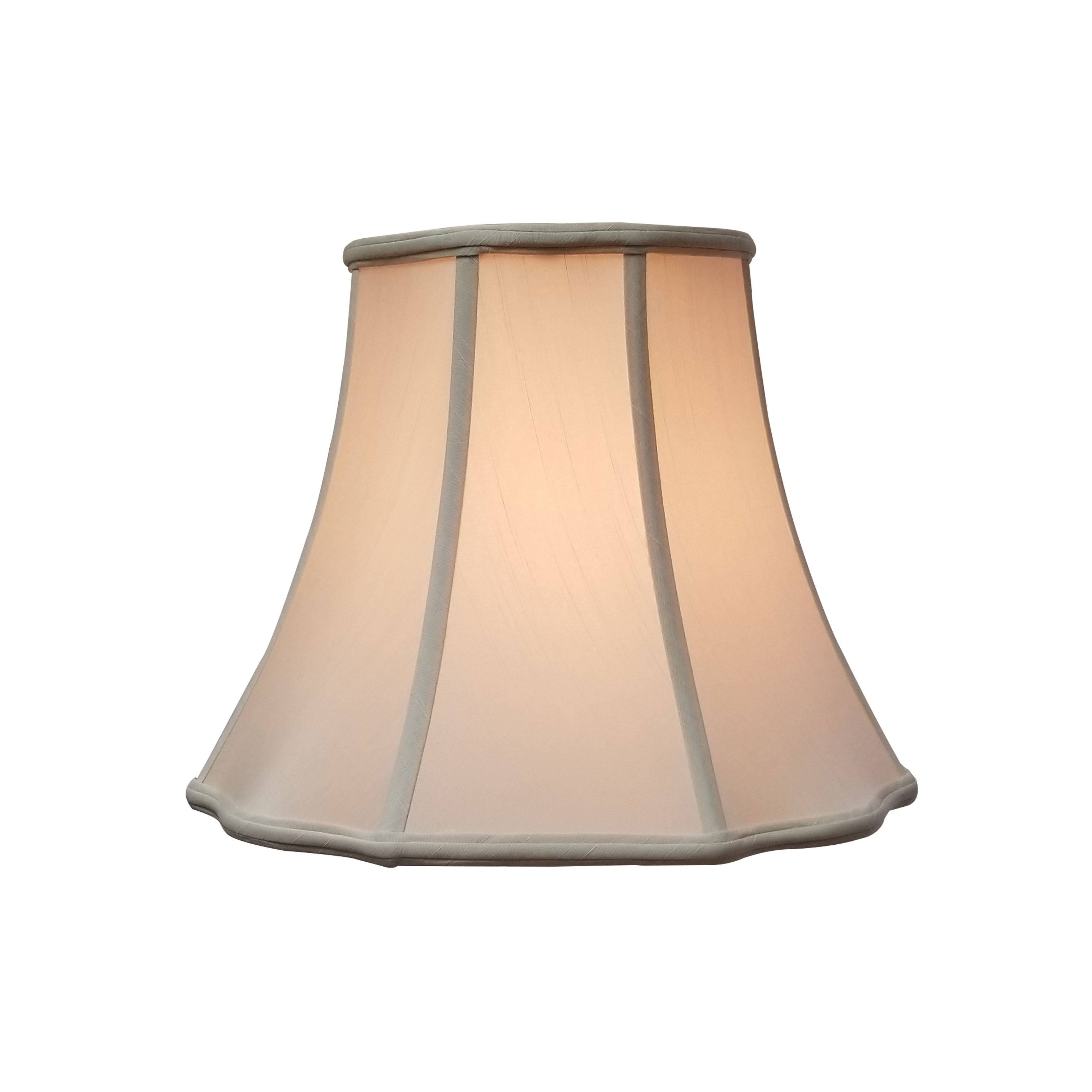 Beige Flare Bottom Outside Corner Scallop Lamp Shade, 10 x 18 x 13 C123
