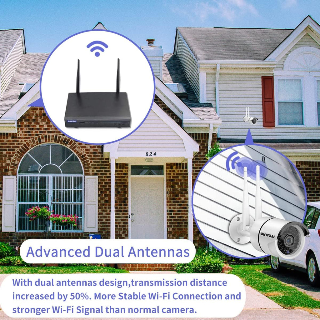 8 Channel 1080P NVR Wireless Security Camera System with 4TB Hard Drive B782