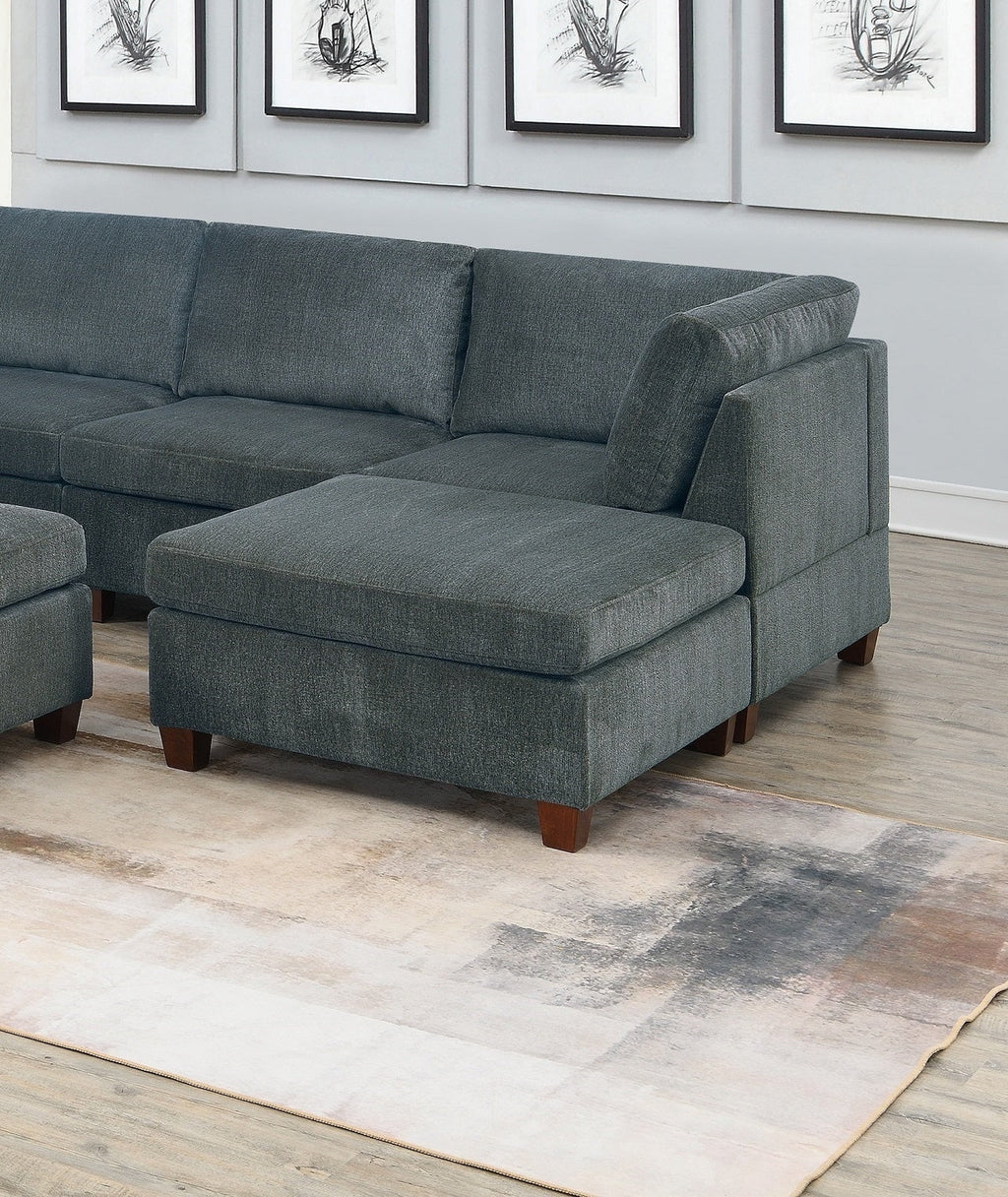 Grey Chenille Modular Sectional 9pc Set H785