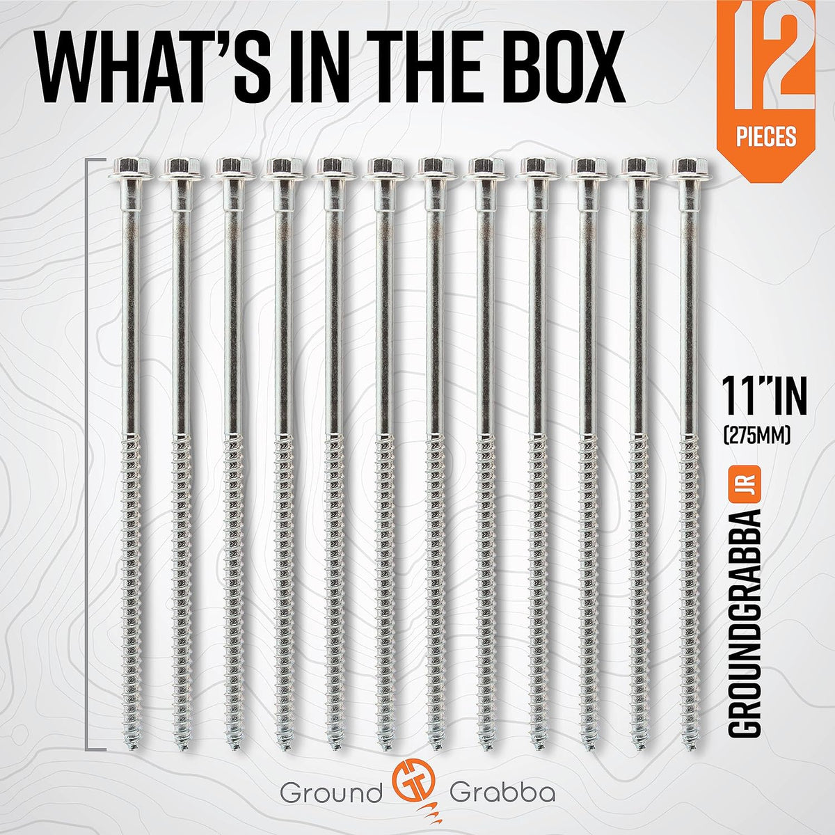 11 Inch Heavy Duty Screw-In Ground Anchors, 12 Pack Z1095