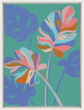 Monstera Green Framed Canvas Wall Art, 18x24 R89742