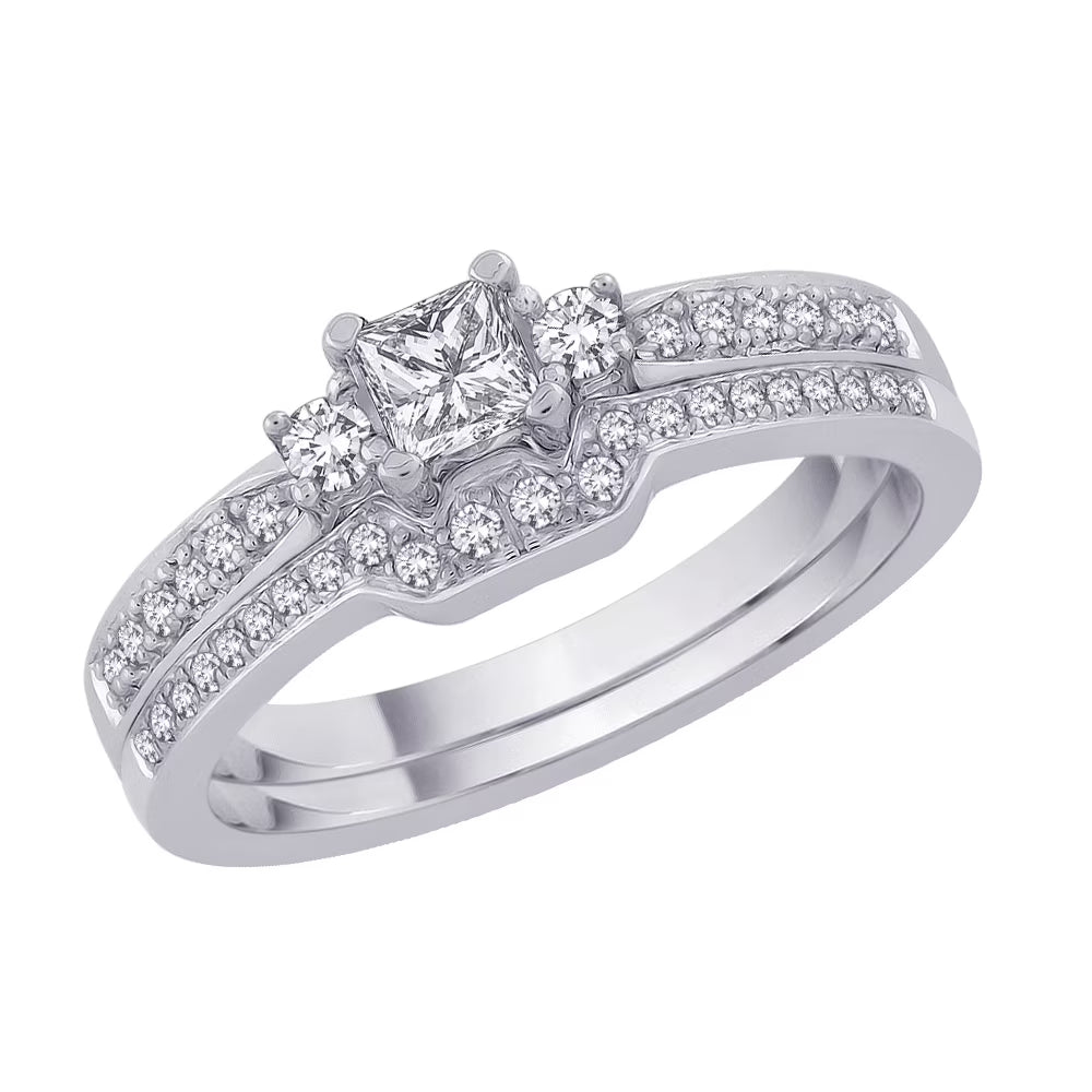 14K White Gold Diamond Bridal Engagement Set G539365
