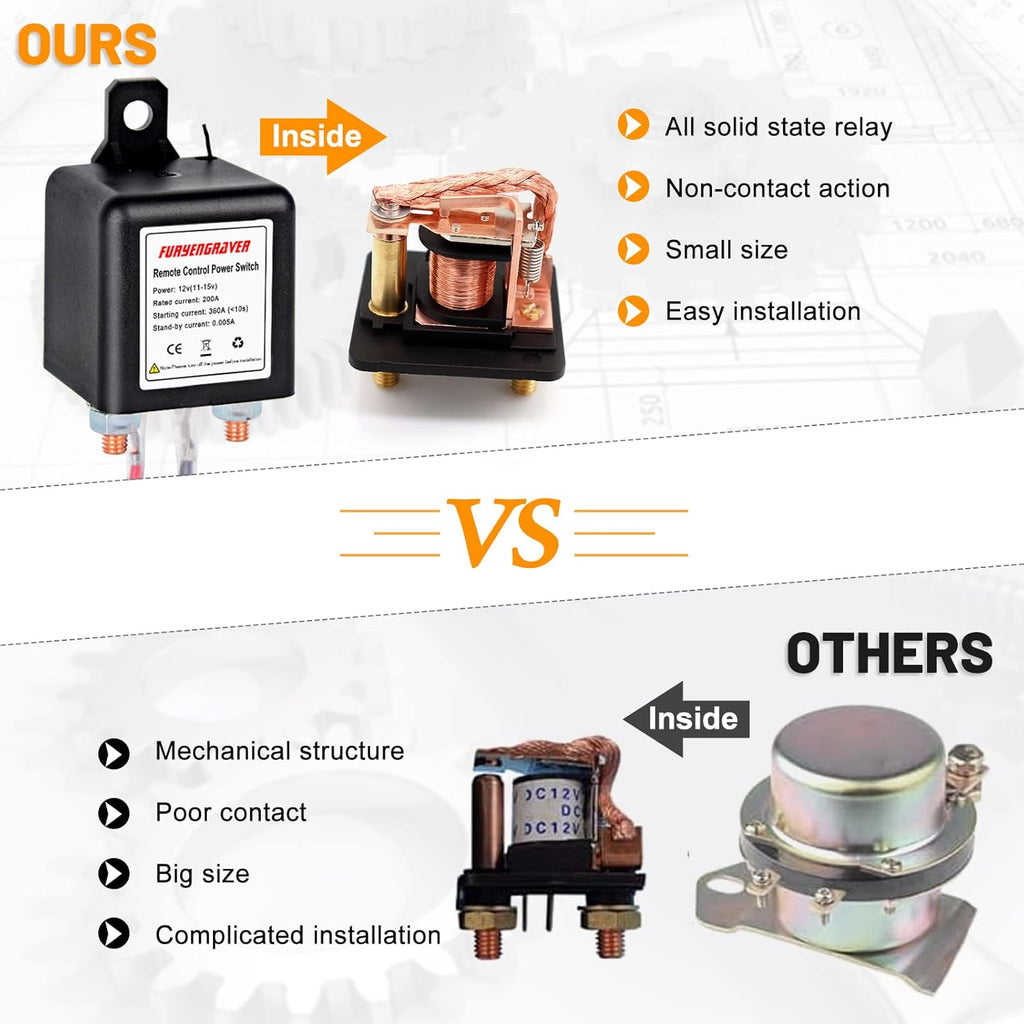 DC12V 200A Battery Disconnect Switch with 2 Keys Q91469