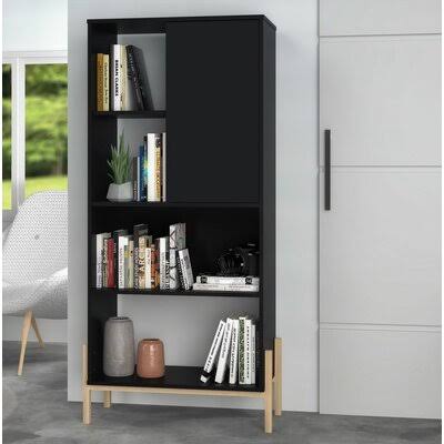 Black Geometric Bookcase H816