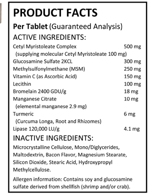 120 Tabs Canine Joint Formula A79150