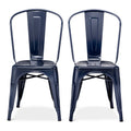 Navy Metal Dining Chair N104