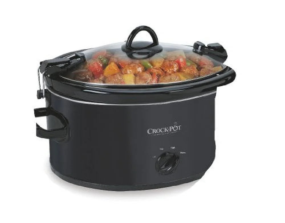 6-Quart Black Manual Slow Cooker Z335229