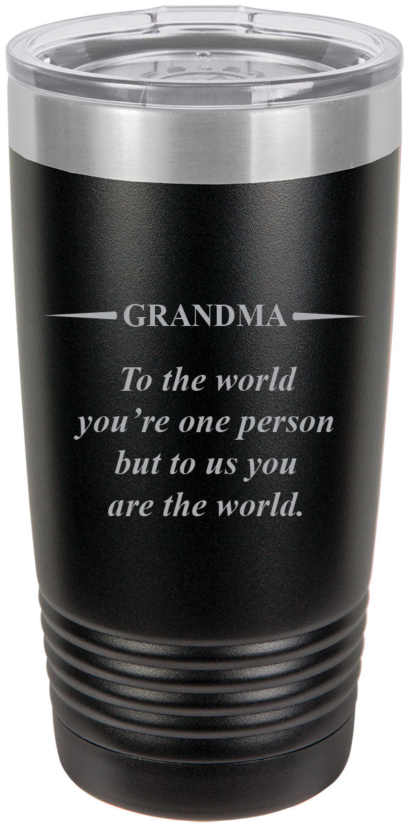 Black Stainless Steel Insulated Tumbler 20 Oz Travel Coffee Mug D8947