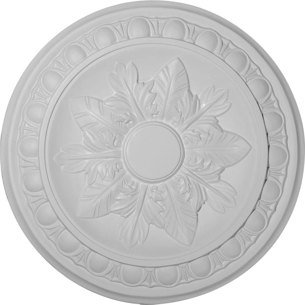 17 3/4x22OD x 1 1/8x22P Ceiling Medallion, Hand-Painted Steel Gray U66035