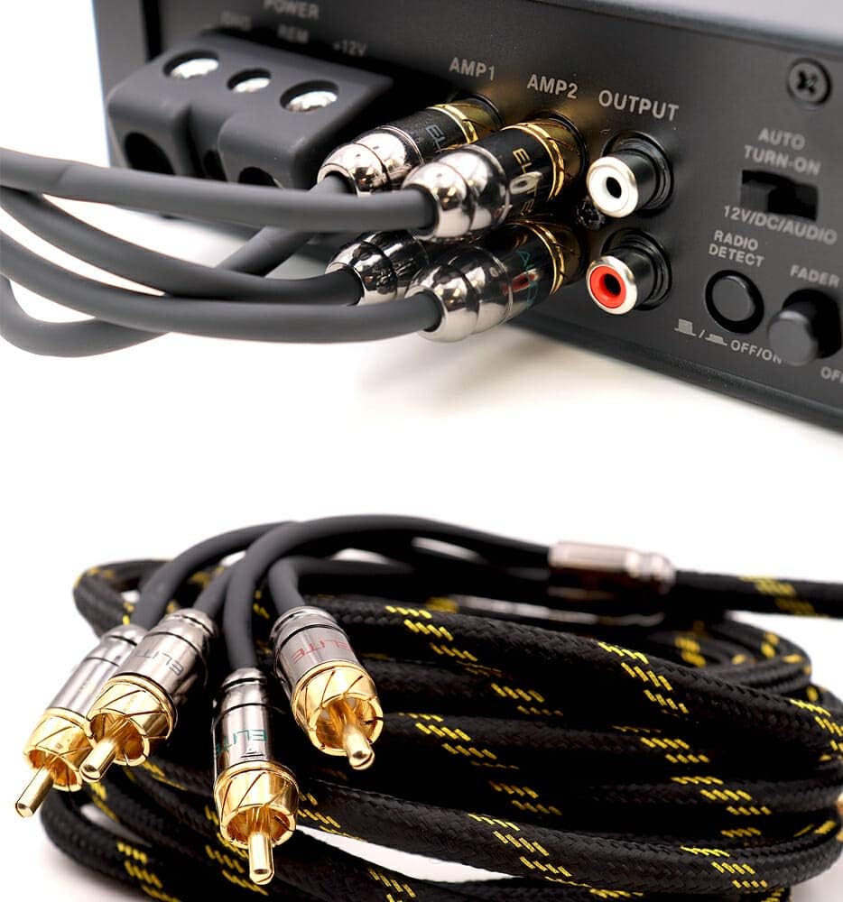 2 Channel 17 ft RCA Audio Interconnect Stereo Cable N1967