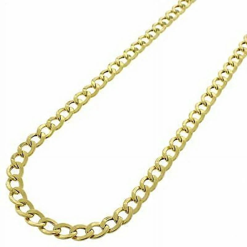 4.5mm Solid Gold Cuban Link Chain Necklace 24'' C28294