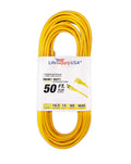 50ft Heavy Duty Extension Cord, 16/3 SJT, 13A, 125V, 1625W, Lighted End N320