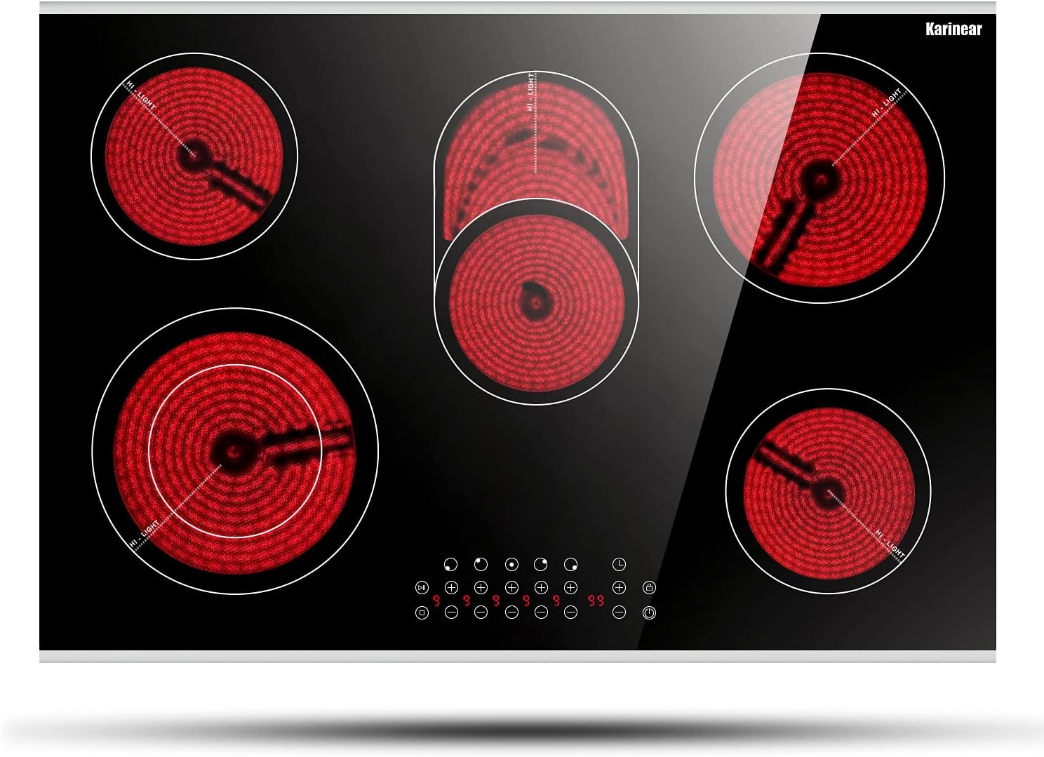 4 Burner Electric Radiant Cooktop with Residual Heat Indicator A87800