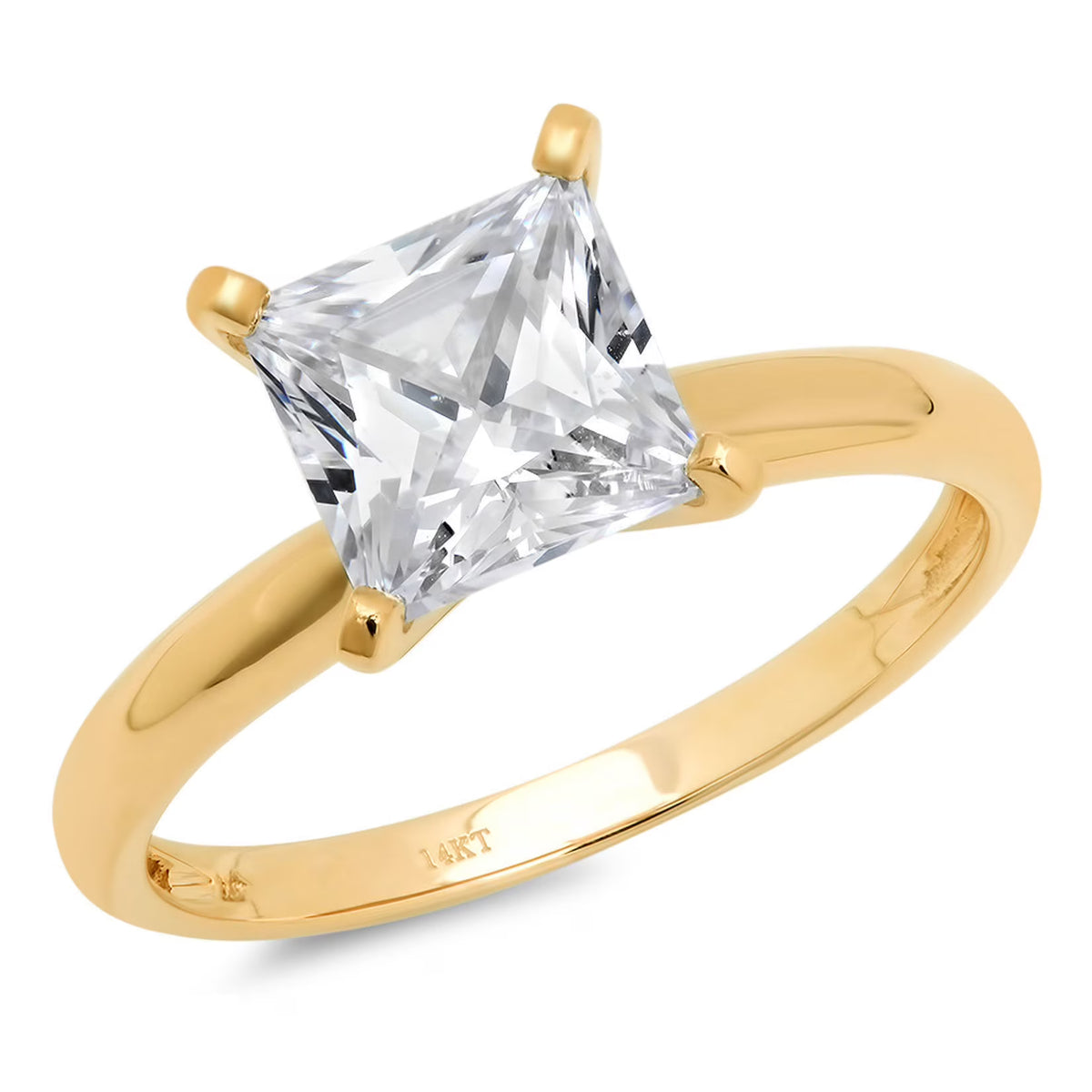 18K Yellow Gold Solitaire Engagement Ring Q67621