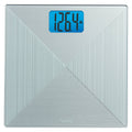 Silver Metallic Digital Glass Bathroom Scale J4301