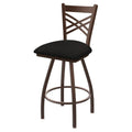 Bronze Swivel Stool with Espresso Seat T13601
