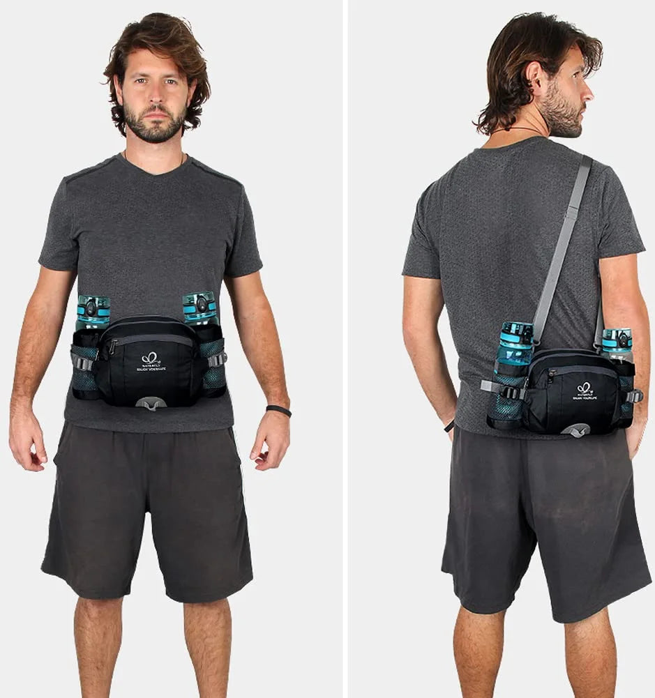 4.5L Fanny Pack Waist Bag with Two Water Bottle Holder U584