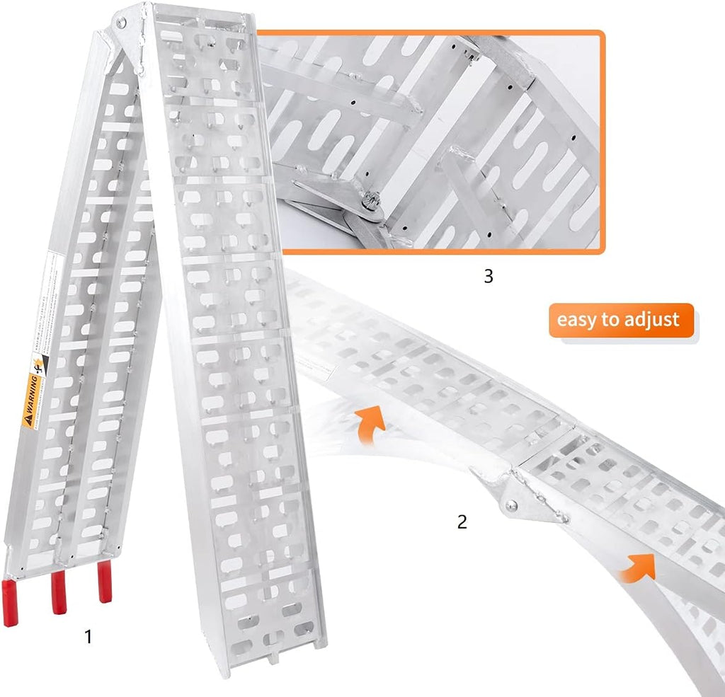 7.5 FT Aluminum ATV Ramps 1500 Lbs Capacity 2PC C404