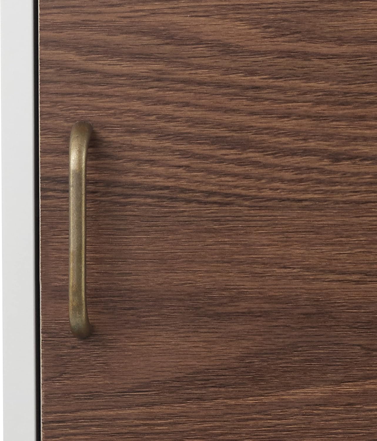 White Natural Wood Bathroom Linen Cabinet L768230