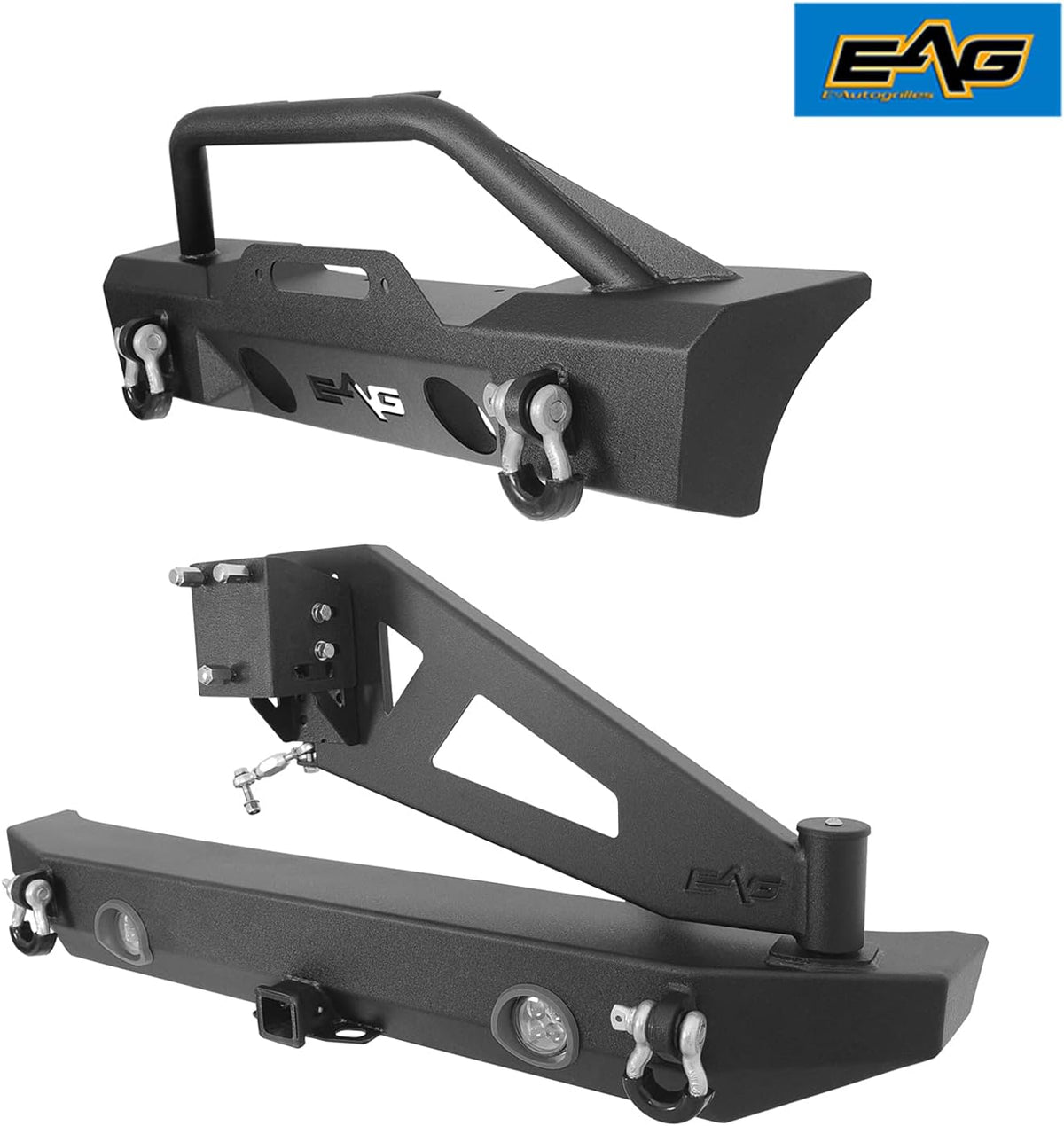 Stubby Front Bumper and Rear Bumper with Tire Carrier Combo K552