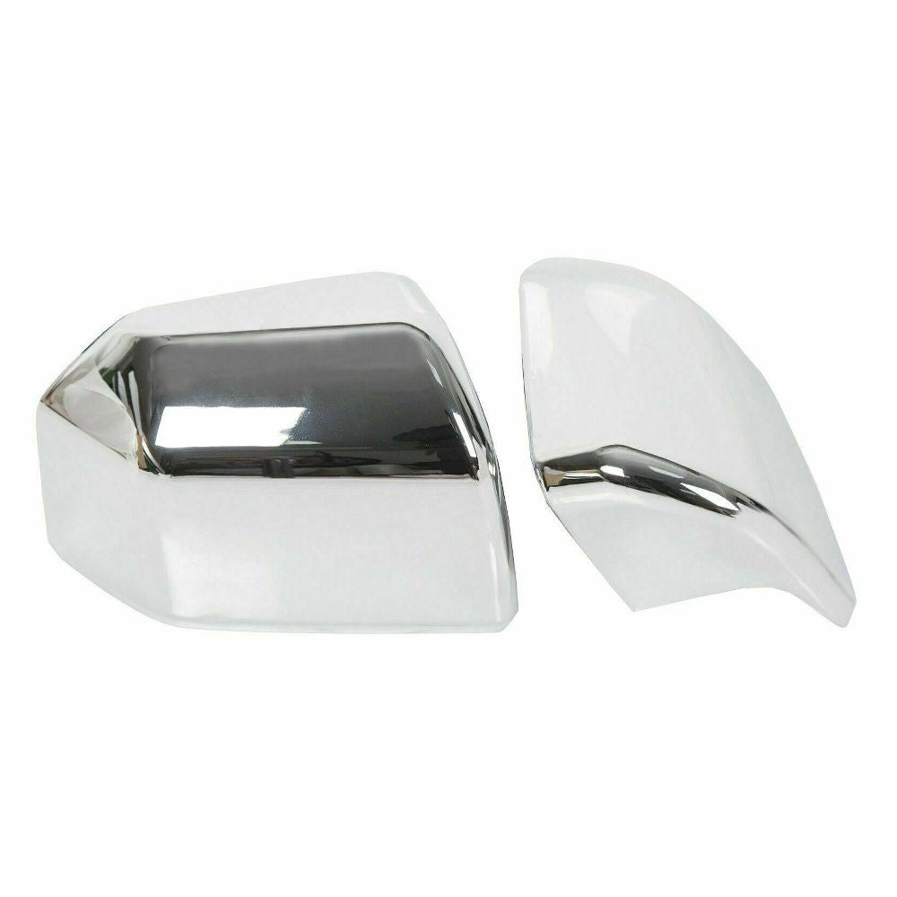 Chrome Pair Top Mirror Covers Caps Z3865