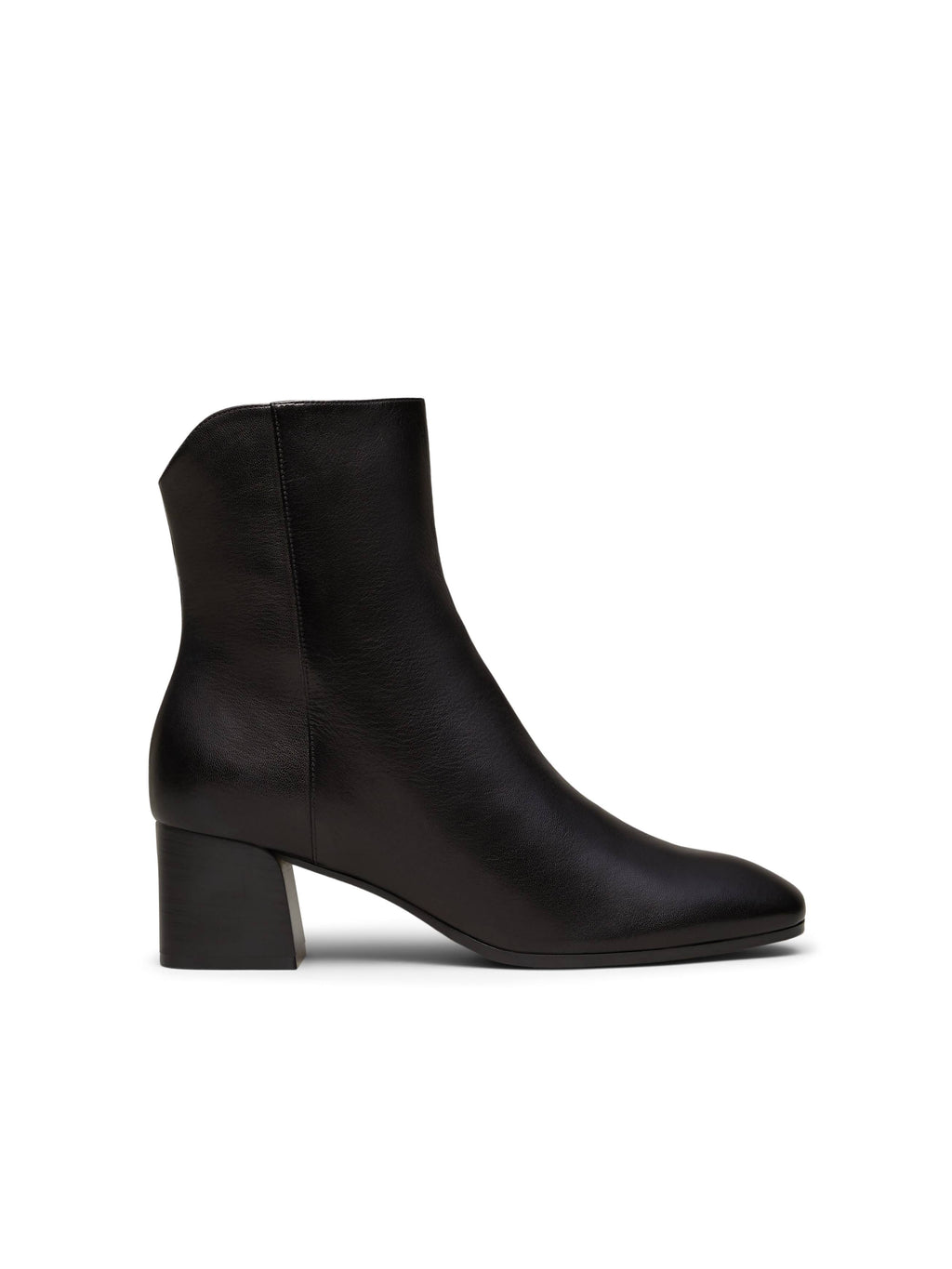 Black Leather Wrapped Heel Shoes E942055