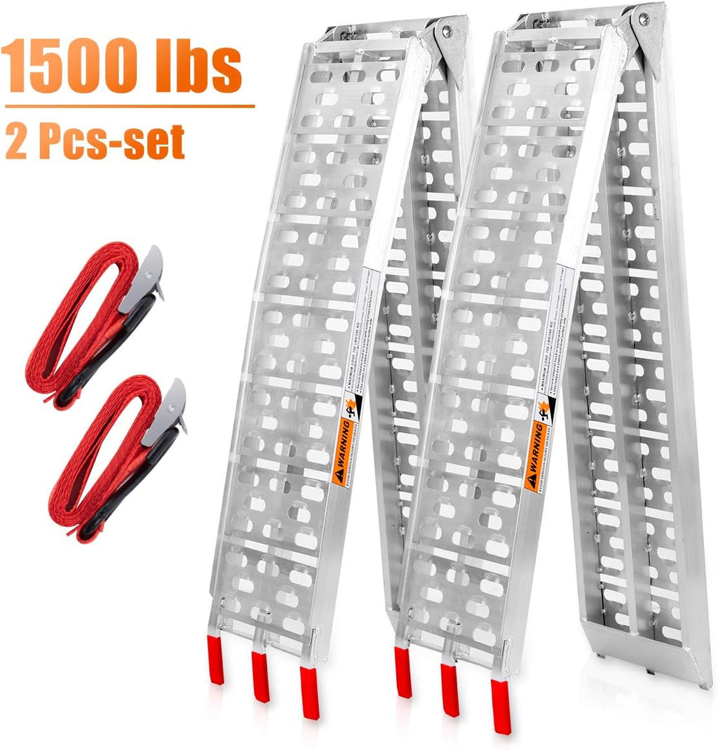 7.5 FT Aluminum ATV Ramps 1500 Lbs Capacity 2PC C404