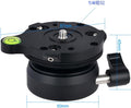Tripod Leveling Base with 3/8 and 1/4'' Screw, Aluminum, 60mm, Pack of 2 K591