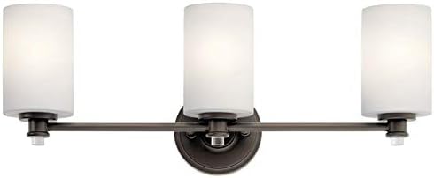 Brushed Nickel 3 Light LED Vanity Light with Glass Accent Y374