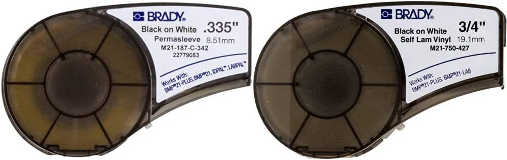 Black on Yellow Heat Shrink Tubing, .335" Width, 7' Length, Pack of 2 V6227