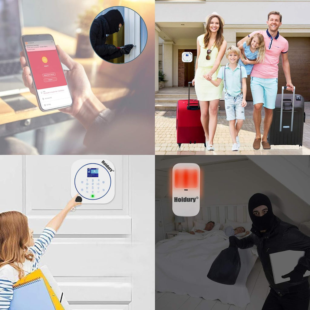 2.4G WiFi GSM Wireless Burglar Alarm Kit with Door Window Sensor Motion Detector Z99945