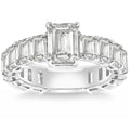 Emerald Cut Diamond Engagement Ring 14k Gold Lab Grown J237