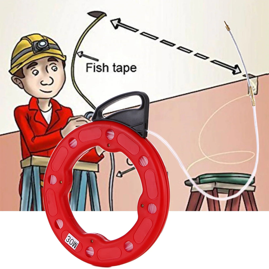 Fiberglass Fish Tape Reel Puller with Impact Case I205140