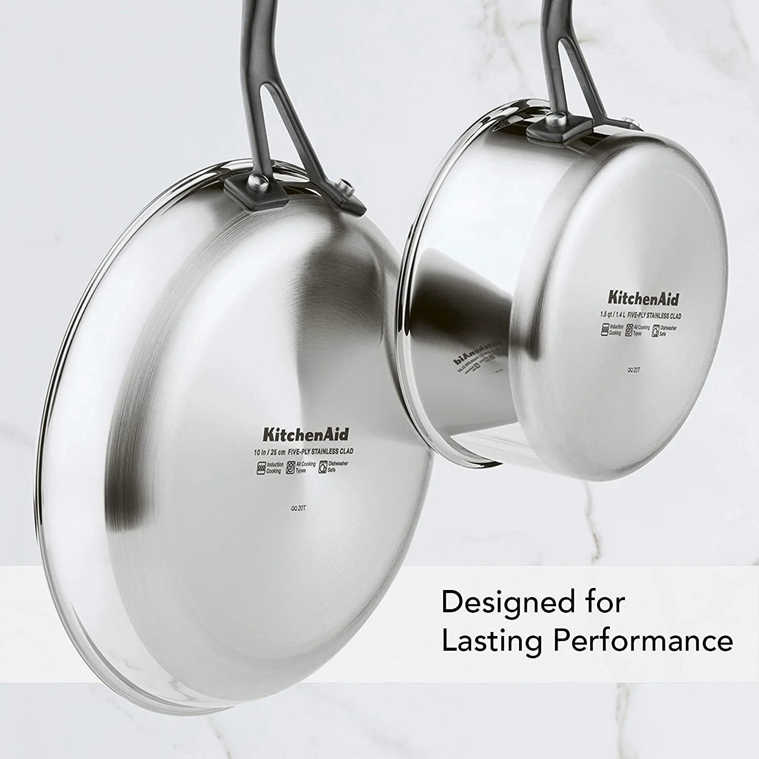 5-Ply Clad Stainless Steel Saucepan with Lid, 3 Quart F10897