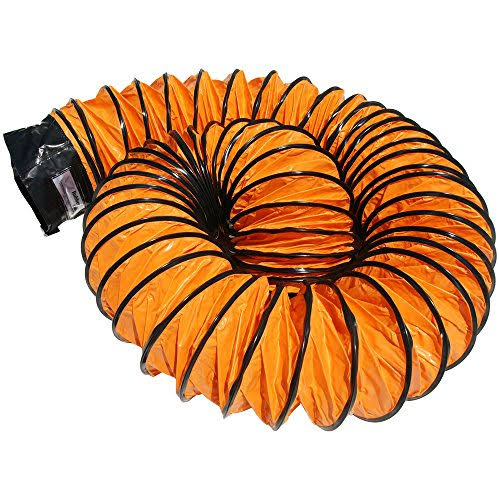 Orange Ventilation Duct Hose, 10x22ID x 25 ft Length F6833