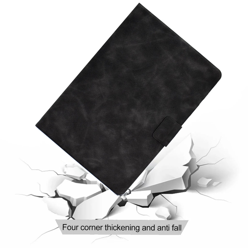 Black Leather Folio Stand Cover for iPad 10.9 Inch Y80138
