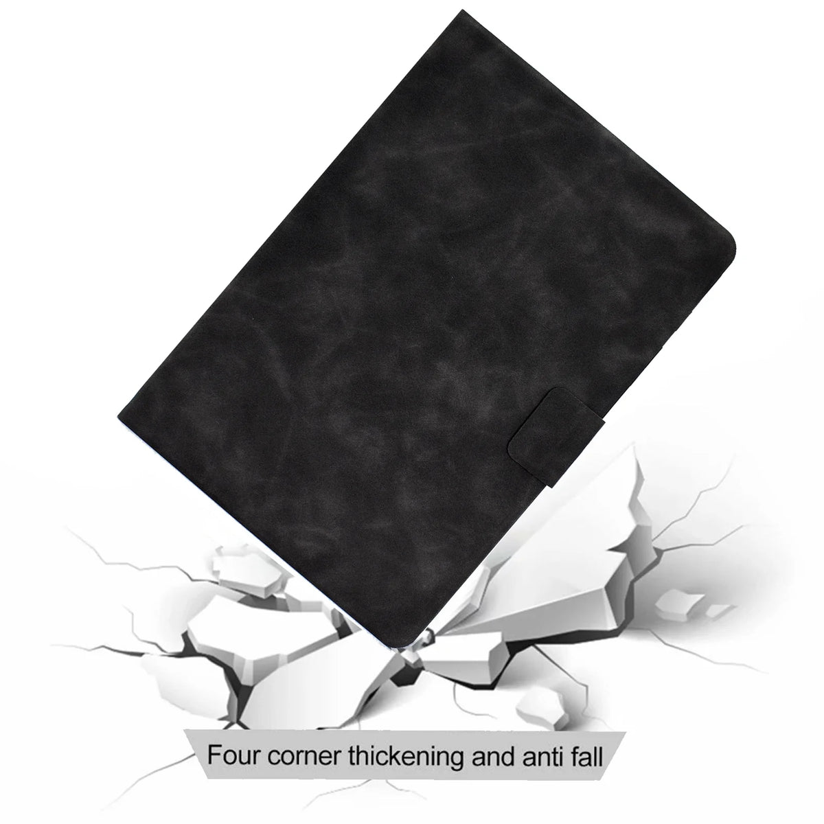 Black Leather Folio Stand Cover for iPad 10.9 Inch Y80138