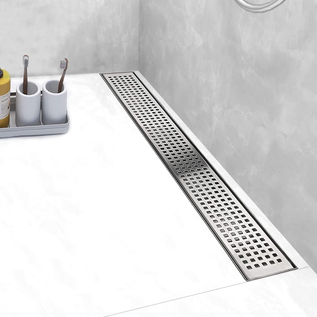 Brushed 304 Stainless Steel Linear Shower Drain 24 inch, Pack of 2 L69094