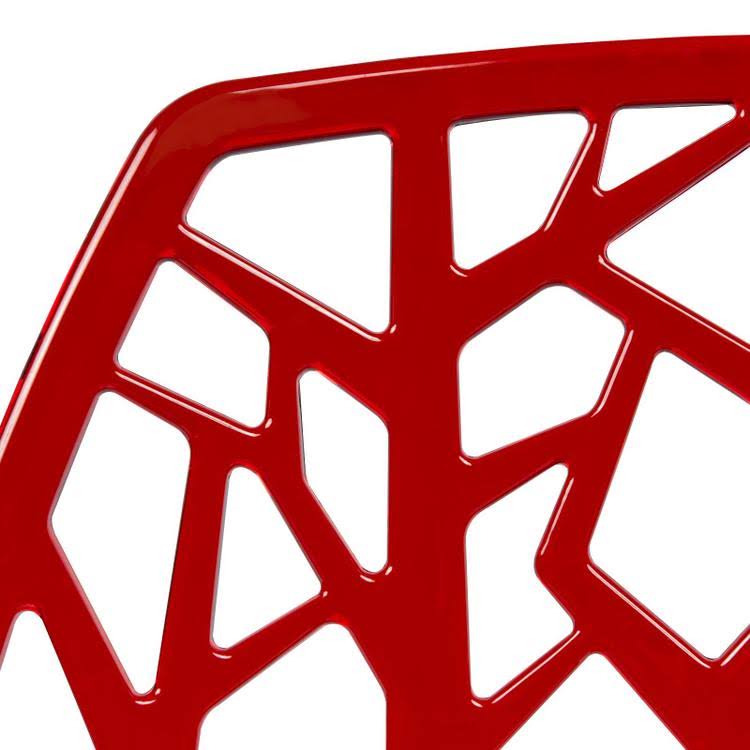 Transparent Red Dining Chair, Set of 2 U4942