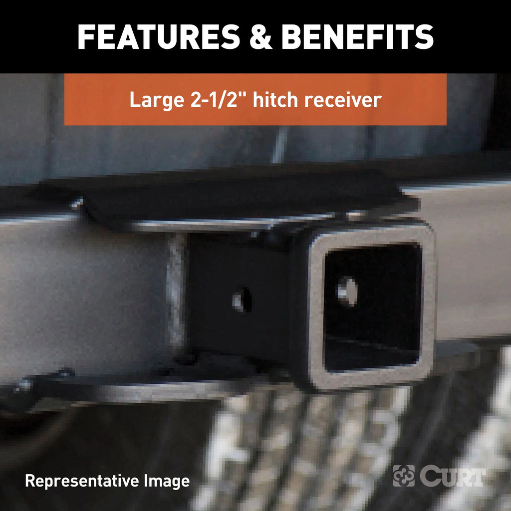 Class 5 Weld-On Hitch, 2-1/2-Inch Receiver, 18" Drop N461