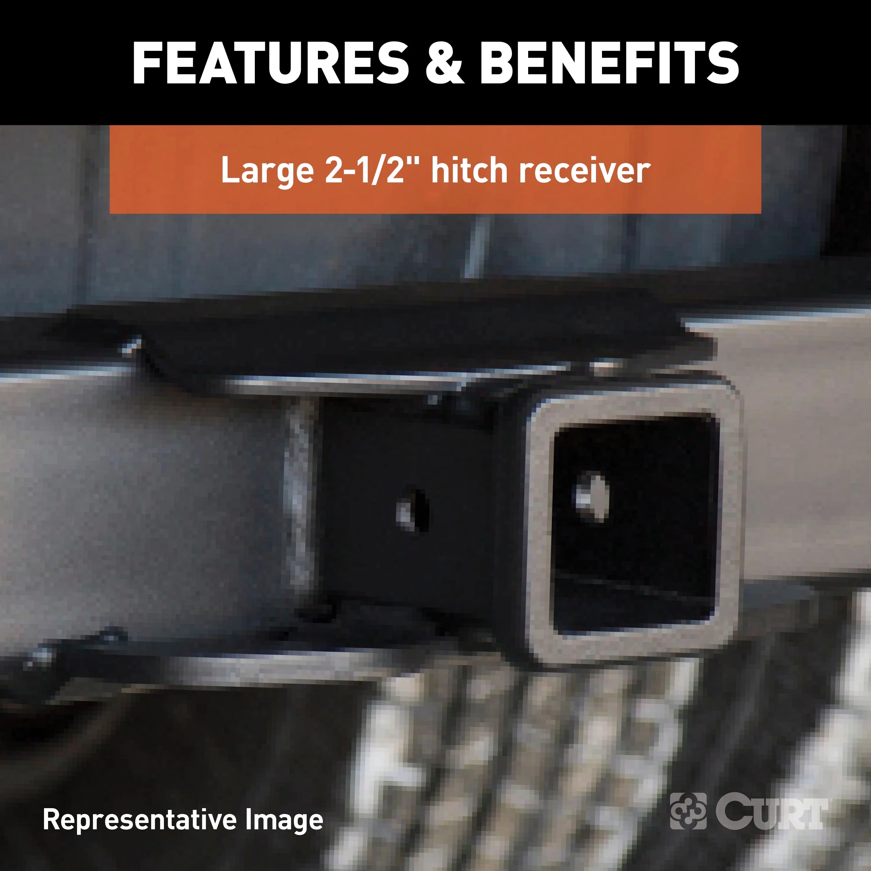 Class 5 Weld-On Hitch, 2-1/2-Inch Receiver, 18" Drop N461