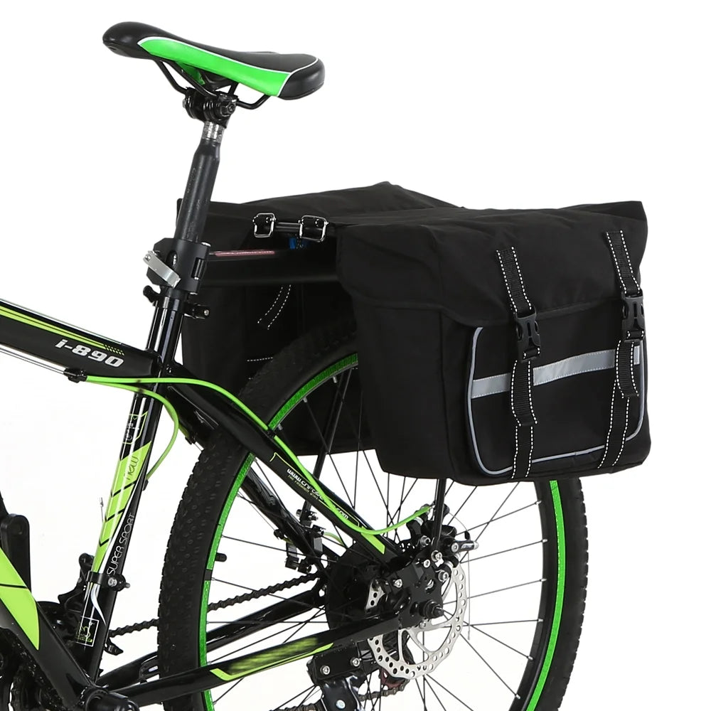 Bike Pannier Double Side Bag with Two Zipper Pouches D94895
