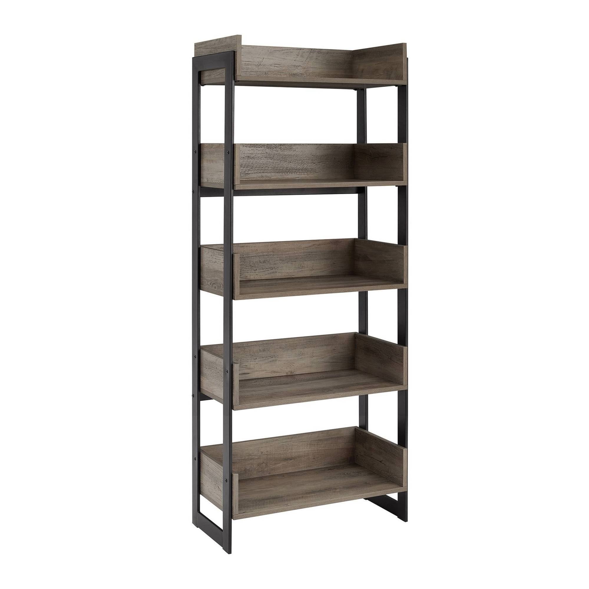 Gray Wash Box Shelf Bookcase U67712
