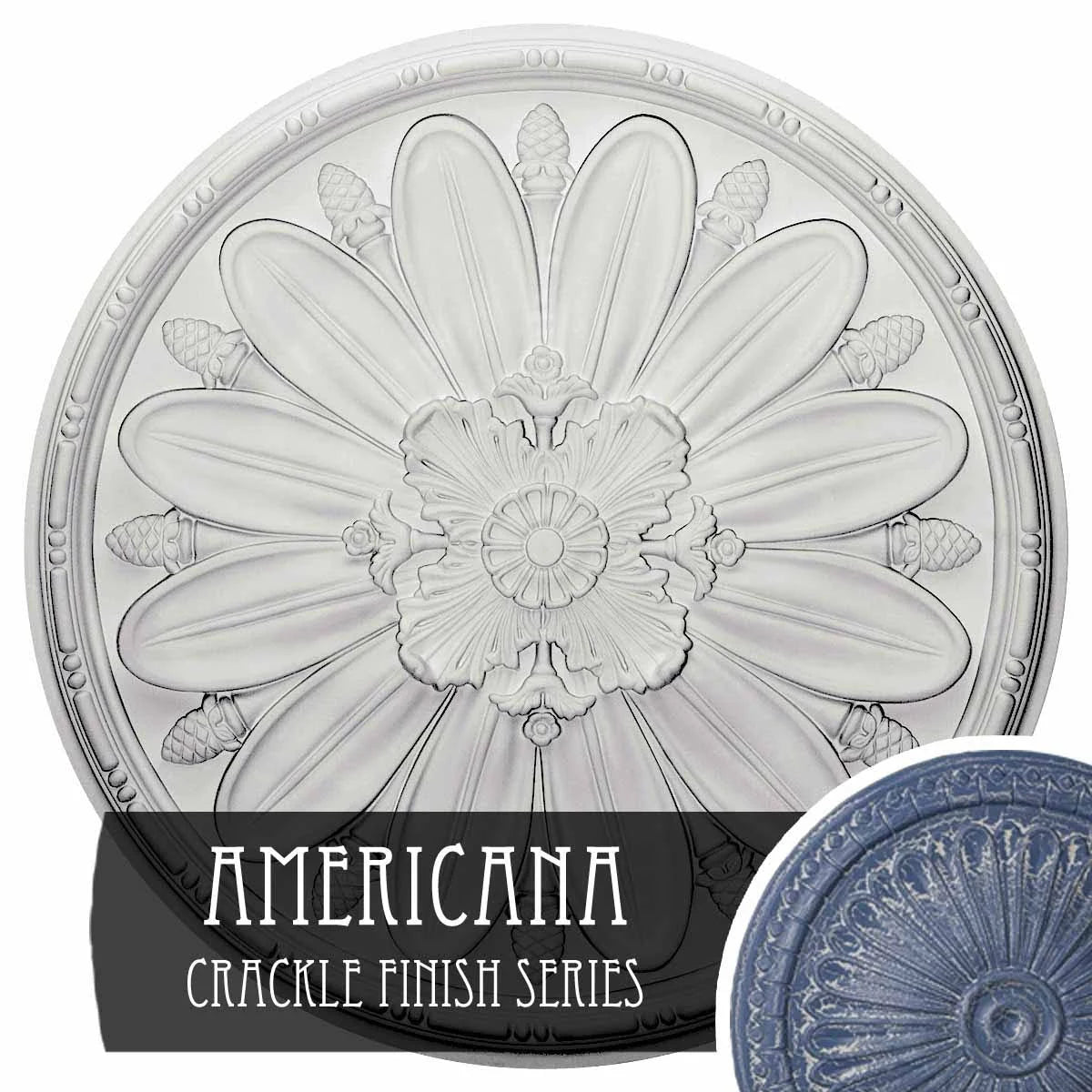 29 7/8x22OD x 1 3/8x22P Ceiling Medallion A2030
