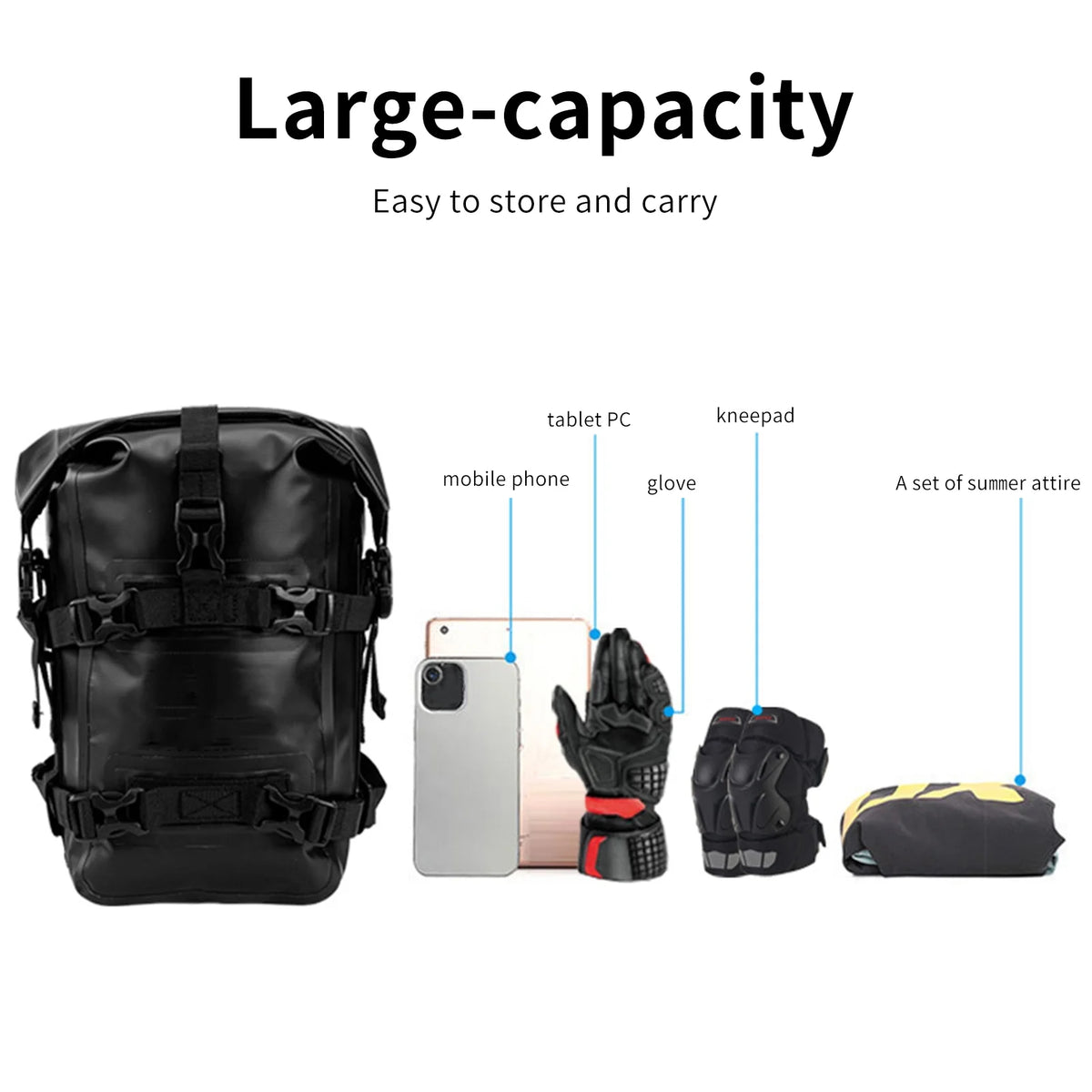 Motorcycle Frame Bag, Full Waterproof 8L W2285