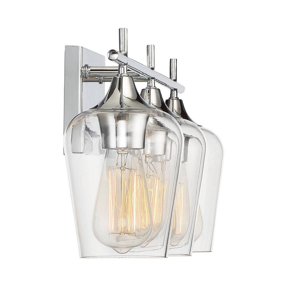 Polished Chrome 3 Light Bath Sconce J495546